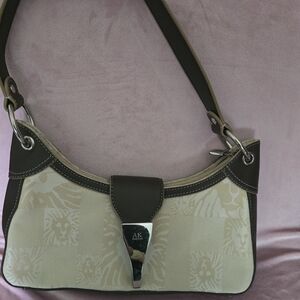 Elegant Cream and Brown Women's Bag
